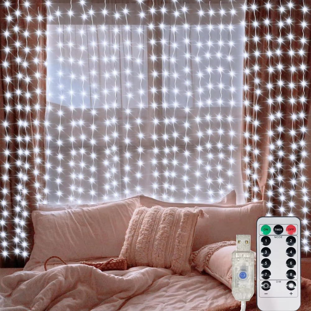 Fairy Light Curtain - Lampu Tirai LED Garland USB dengan