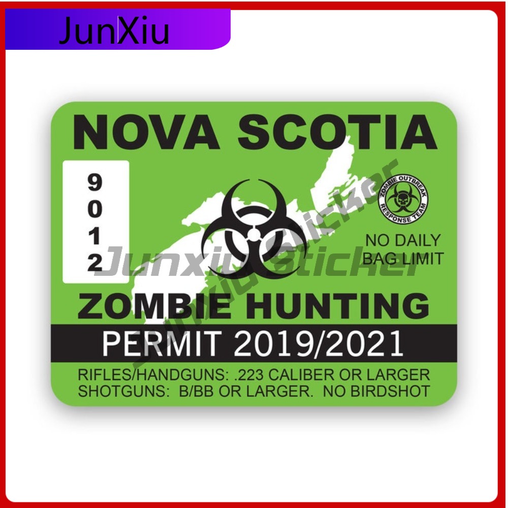 Nova Decor & Lighting Vase - Stiker Izin Berburu Zombie Nova Scotia