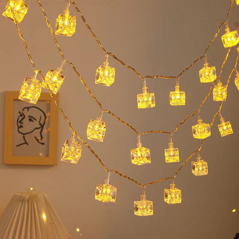 Fairy Light Curtain - Lampu Hias Gantung Bentuk Es Batu