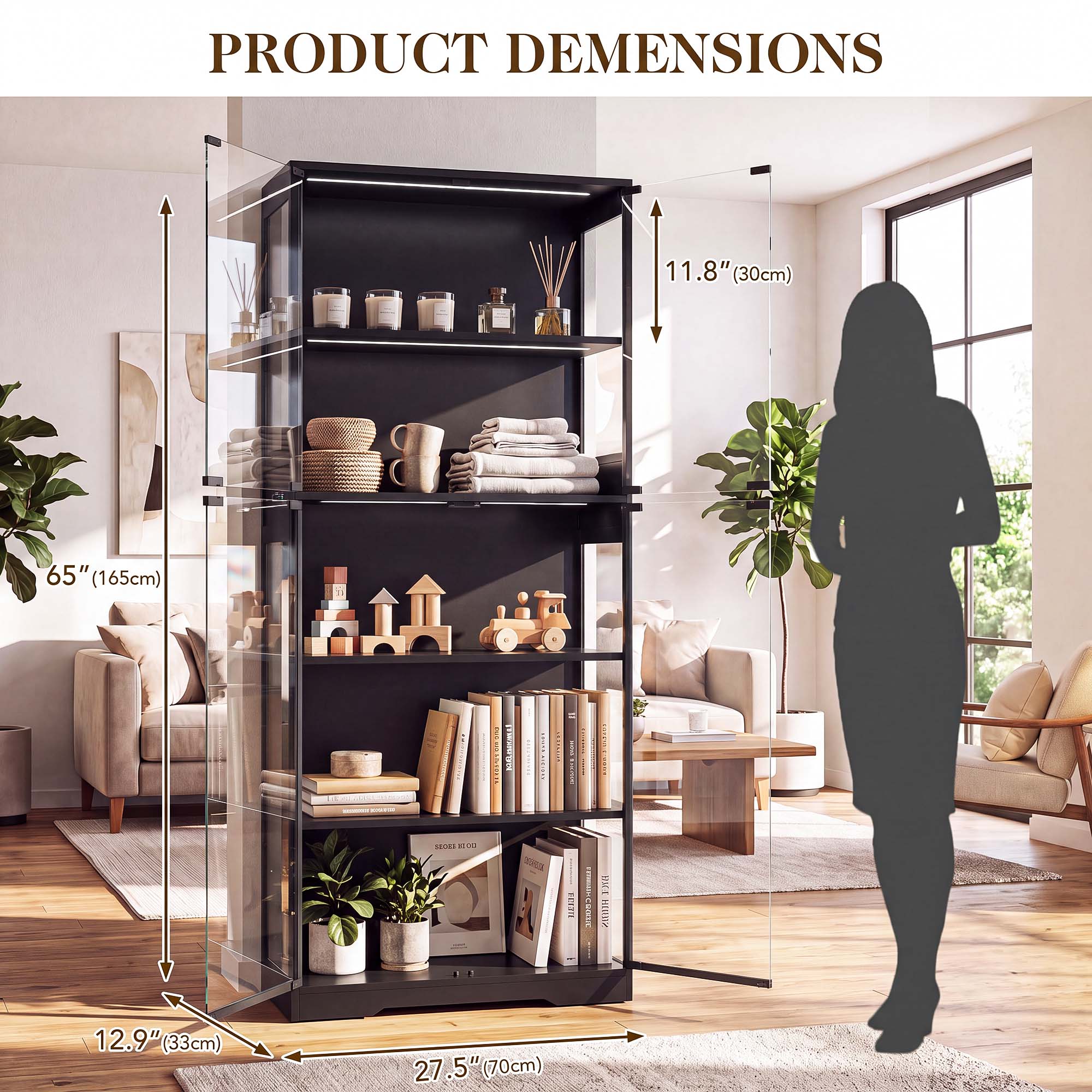 TCGBKAF Lemari Pajangan 5 Ting - Home Lighting And Decor ulasan dan harga