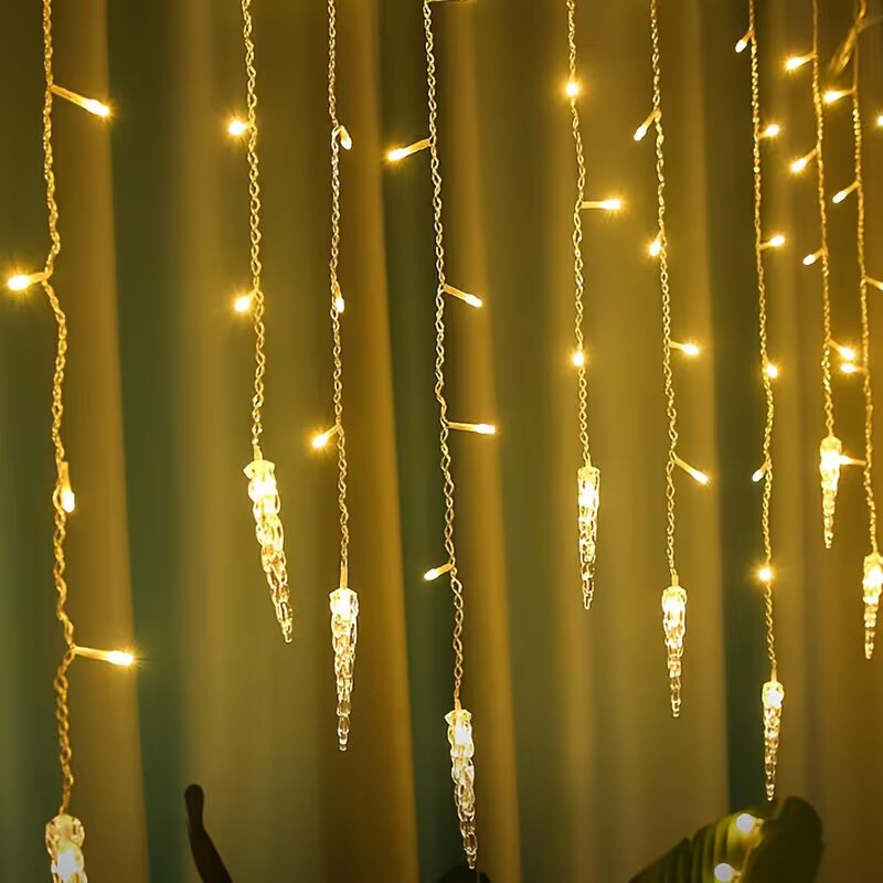 Lampu Tirai Es 100 LED Dekoras - Fairy Light Curtain ulasan dan harga