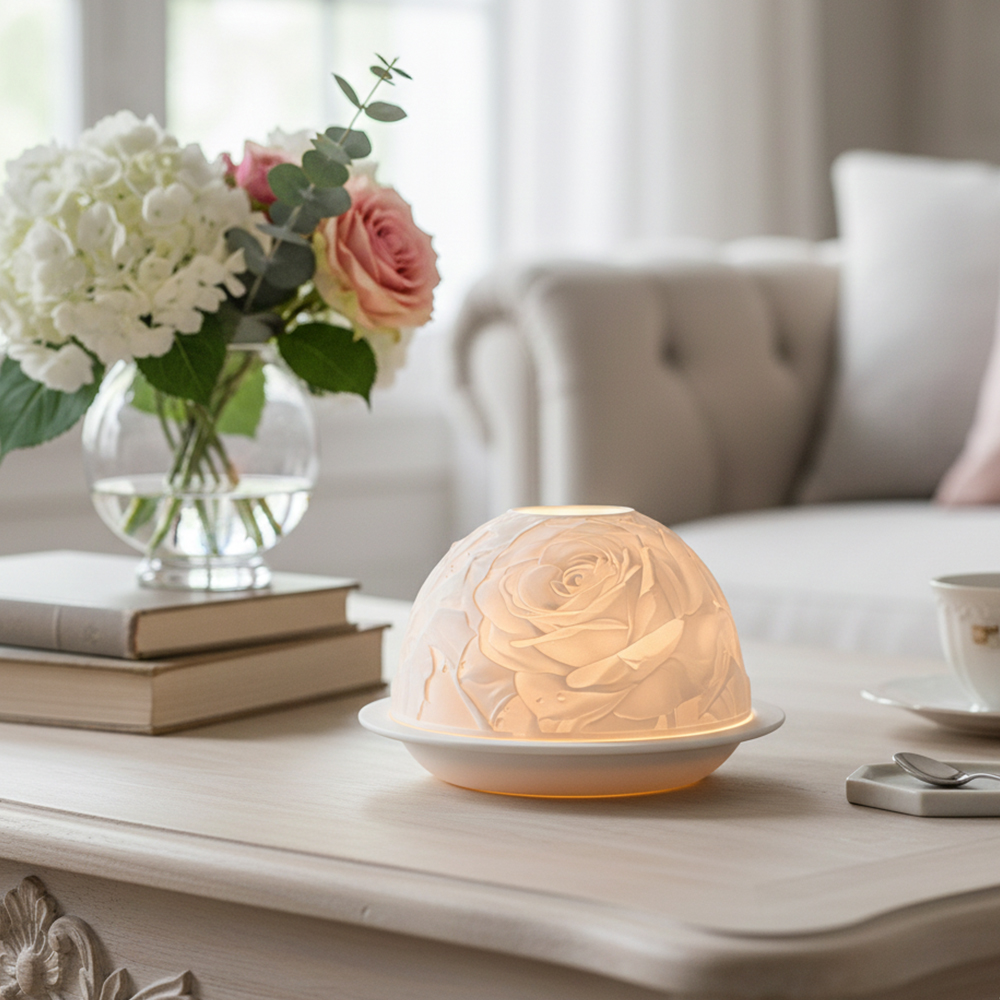 Tempat Lilin Porselen Mawar El - Lighting Decor Living Room ulasan dan harga