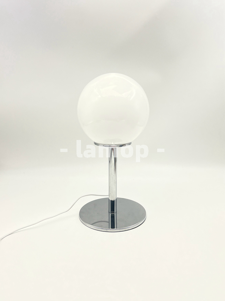 Lampu Meja Krom Bulat Putih Su - Led Lighting Decor ulasan dan harga