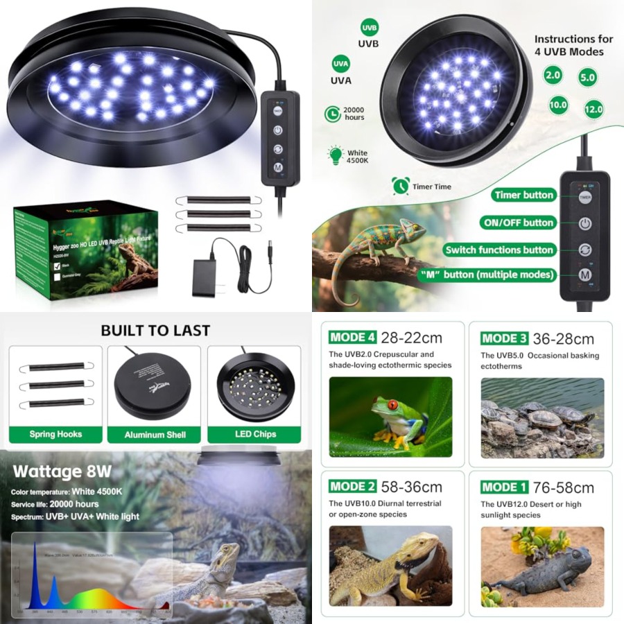 Lampu UVB untuk Reptil dengan  - Gecko Lighting & Decor ulasan dan harga