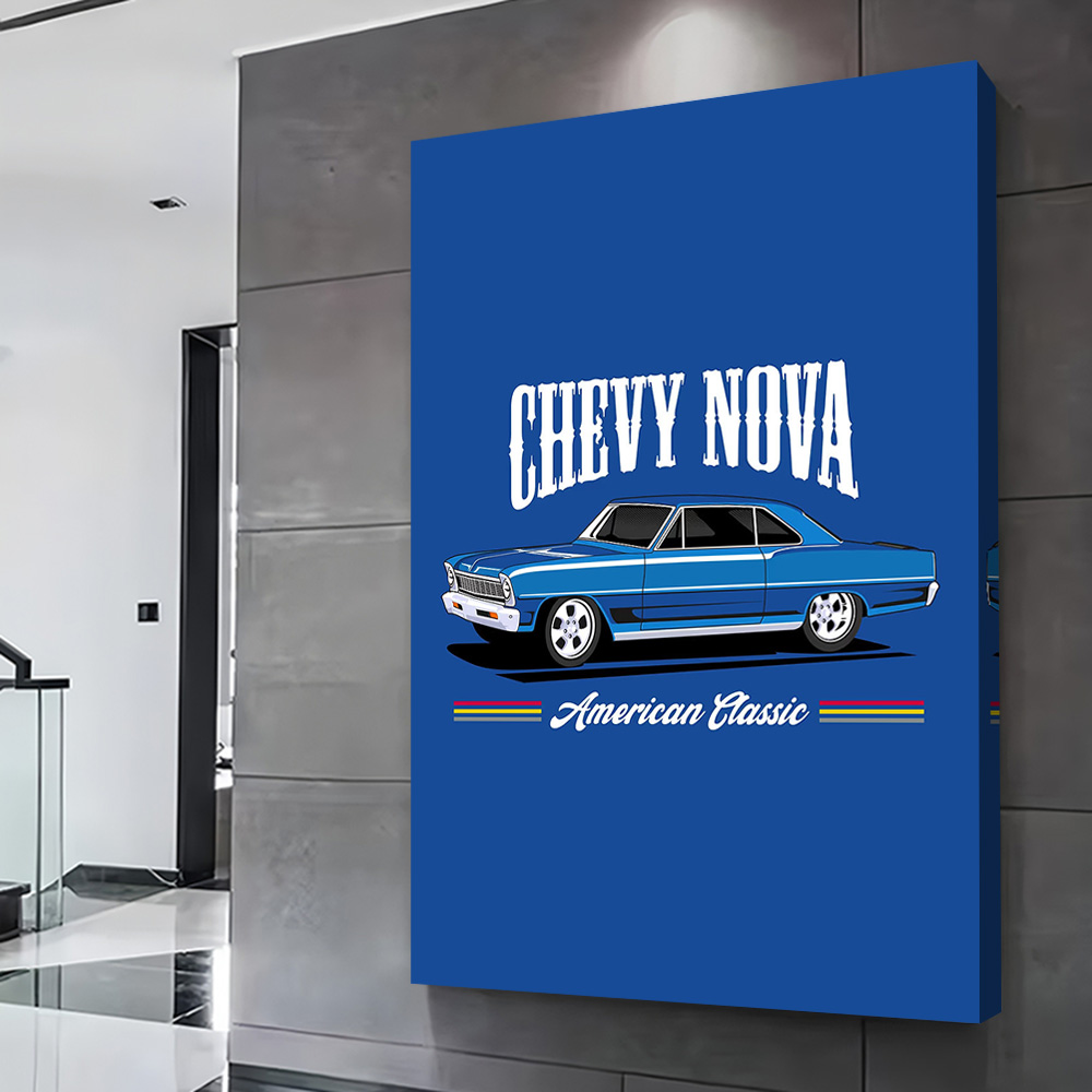 Poster Cetak Mobil Klasik Chev - Nova Decor & Lighting Vase ulasan dan harga