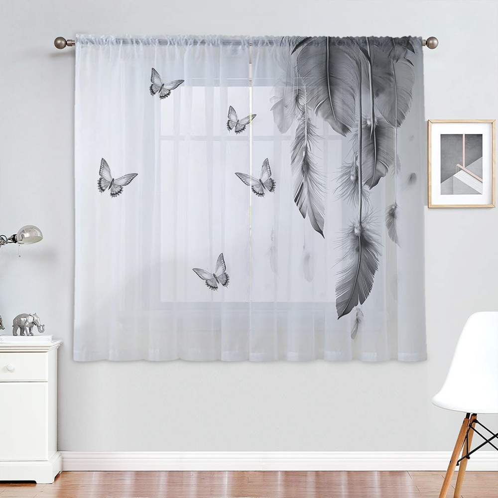 2 Buah Tirai Tipis Cetak Digit - Fairy Light Curtain ulasan dan harga