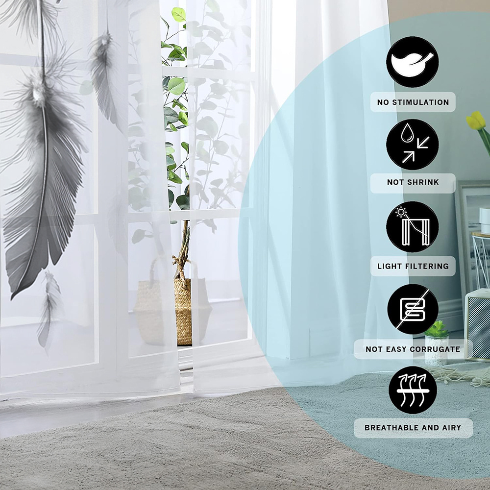 2 Buah Tirai Tipis Cetak Digit - Fairy Light Curtain ulasan dan harga