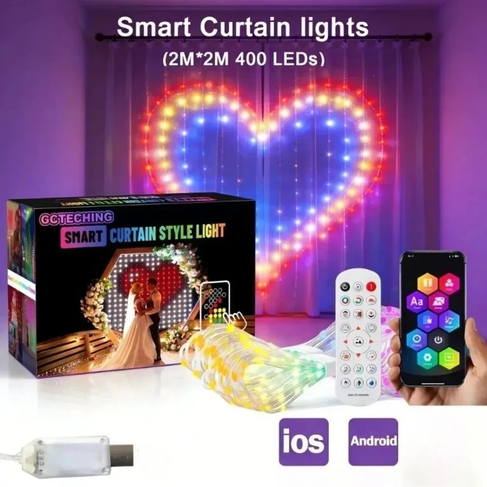 Lampu Tirai LED RGB Pintar den - Fairy Light Curtain ulasan dan harga