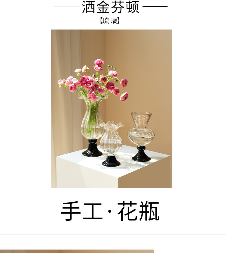 Ornamen vas kaca kuno Prancis, - Lighting Decor Living Room ulasan dan harga