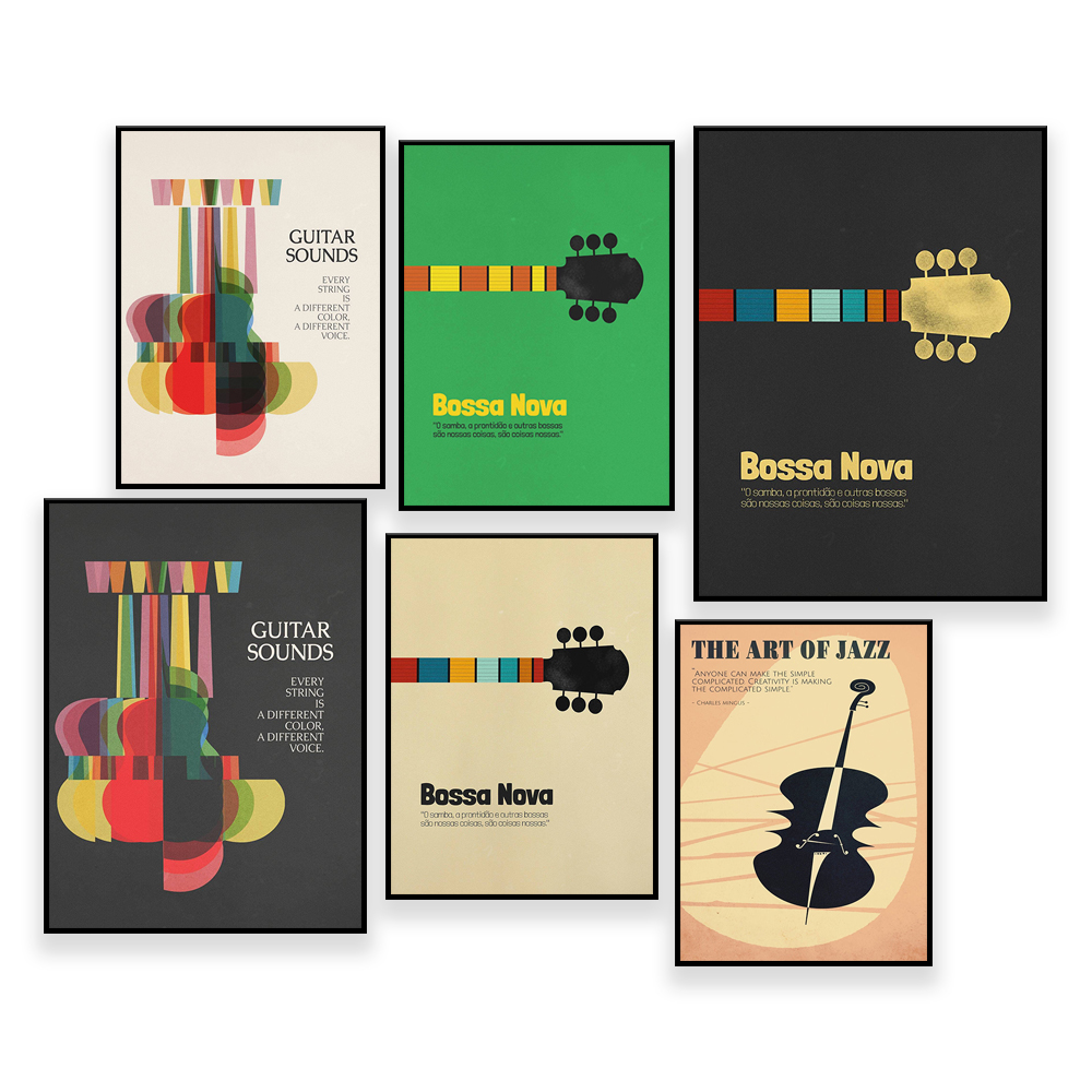 Poster Bossa Nova, Cetak Jazz, - Nova Decor & Lighting Vase ulasan dan harga