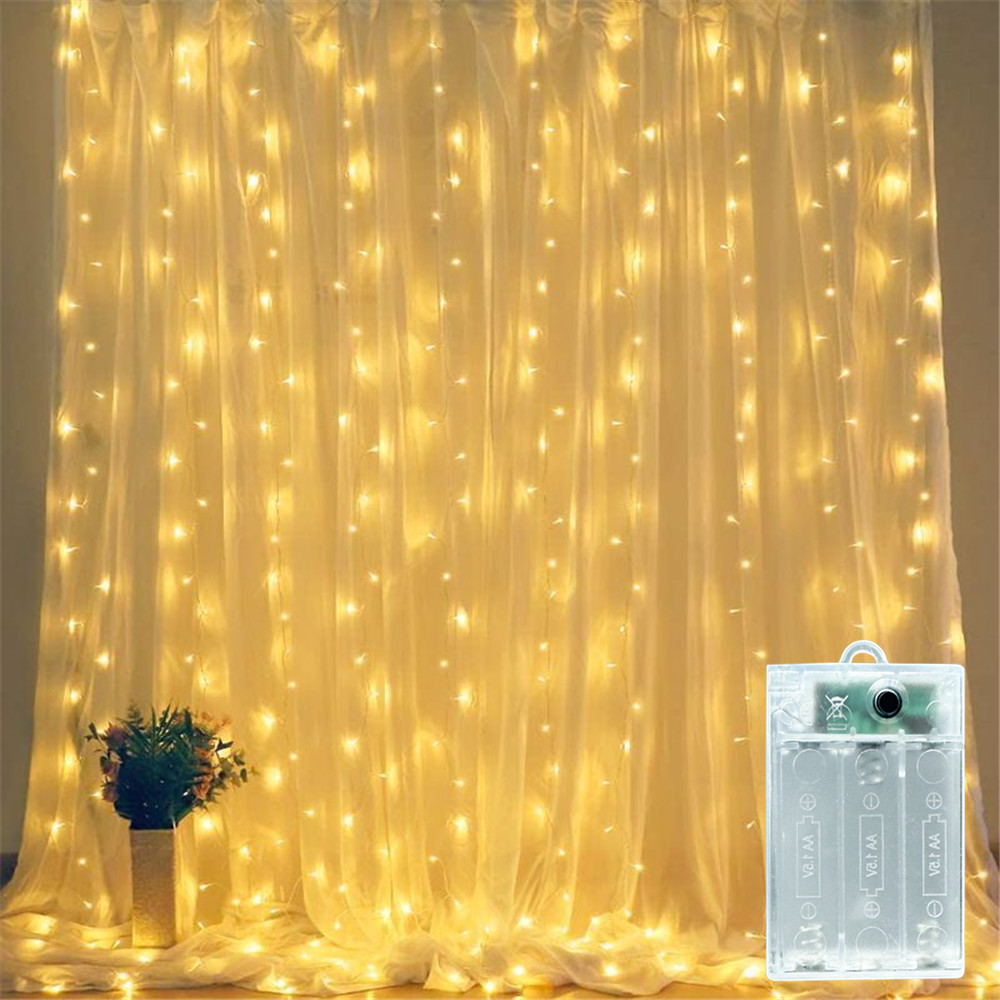 Lampu Tirai LED Bertenaga Bate - Fairy Light Curtain ulasan dan harga